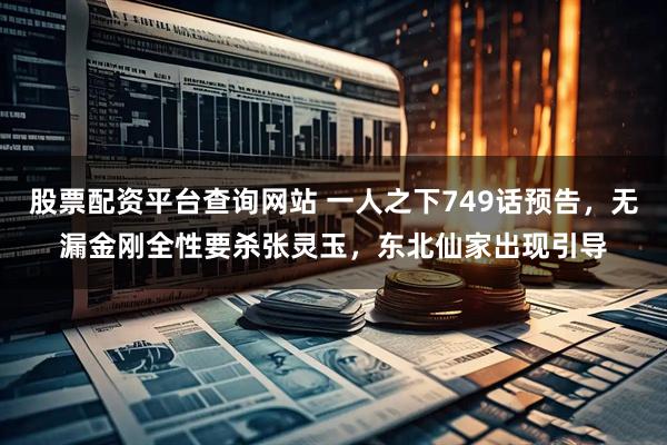 股票配资平台查询网站 一人之下749话预告，无漏金刚全性要杀张灵玉，东北仙家出现引导
